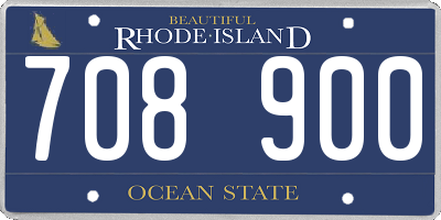 RI license plate 708900