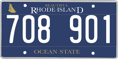 RI license plate 708901
