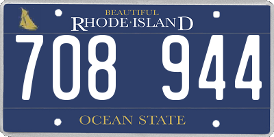 RI license plate 708944