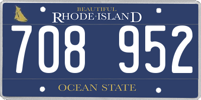 RI license plate 708952
