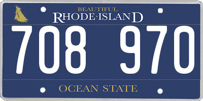 RI license plate 708970