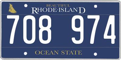 RI license plate 708974
