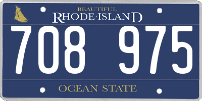 RI license plate 708975