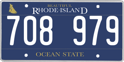 RI license plate 708979