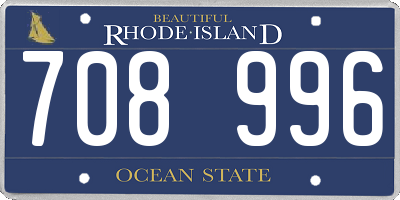RI license plate 708996