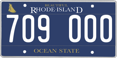 RI license plate 709000