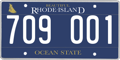 RI license plate 709001