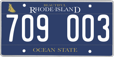 RI license plate 709003