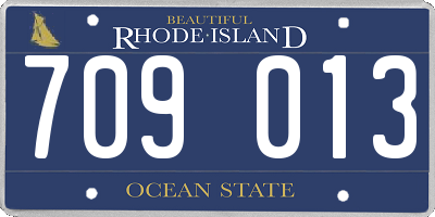 RI license plate 709013