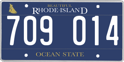 RI license plate 709014