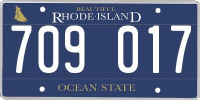 RI license plate 709017