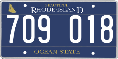 RI license plate 709018