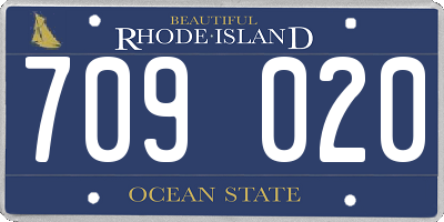 RI license plate 709020