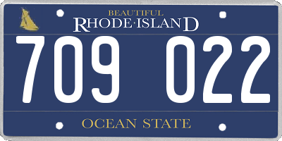 RI license plate 709022