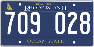 RI license plate 709028