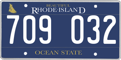 RI license plate 709032