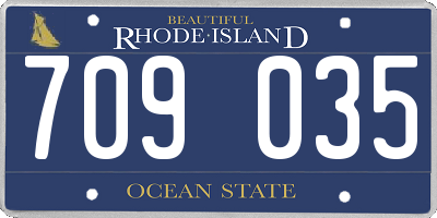 RI license plate 709035