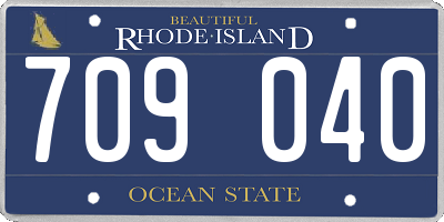 RI license plate 709040