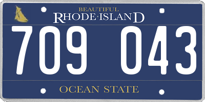 RI license plate 709043