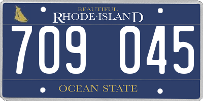 RI license plate 709045