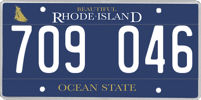 RI license plate 709046
