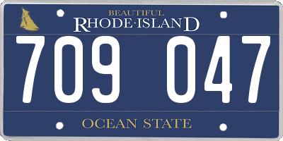 RI license plate 709047