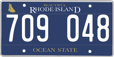 RI license plate 709048