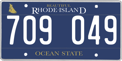 RI license plate 709049