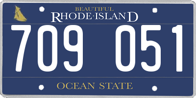 RI license plate 709051