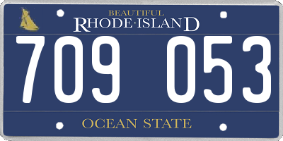 RI license plate 709053