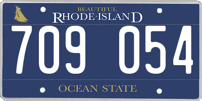 RI license plate 709054