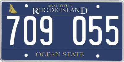 RI license plate 709055