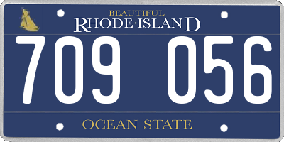 RI license plate 709056