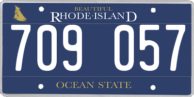 RI license plate 709057