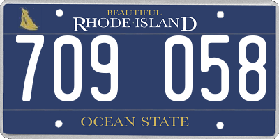 RI license plate 709058