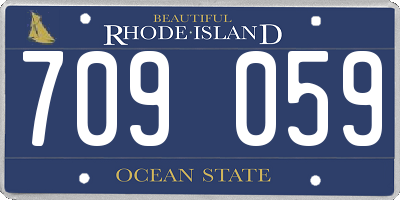 RI license plate 709059