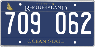 RI license plate 709062