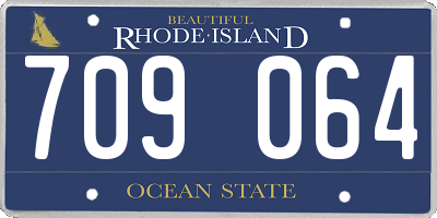 RI license plate 709064