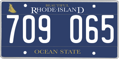 RI license plate 709065