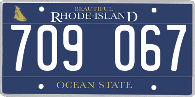 RI license plate 709067