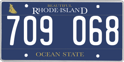 RI license plate 709068