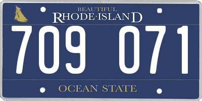 RI license plate 709071