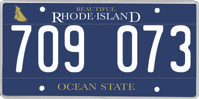RI license plate 709073