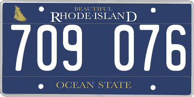 RI license plate 709076
