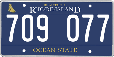 RI license plate 709077