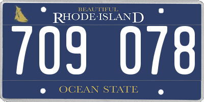 RI license plate 709078