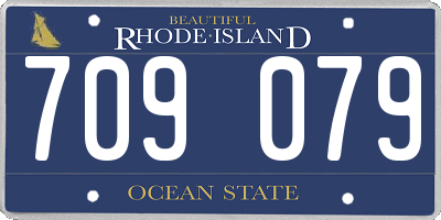 RI license plate 709079