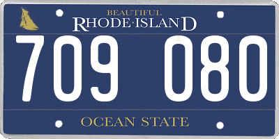 RI license plate 709080