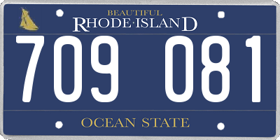 RI license plate 709081