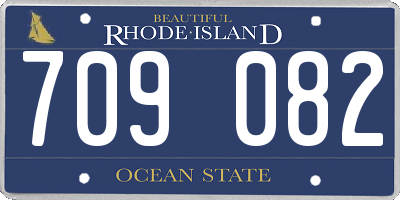 RI license plate 709082